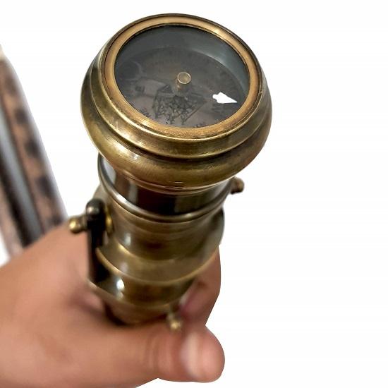Викторианская трость Телескоп Компас На Верхней Подзорной Трубе Ручка
