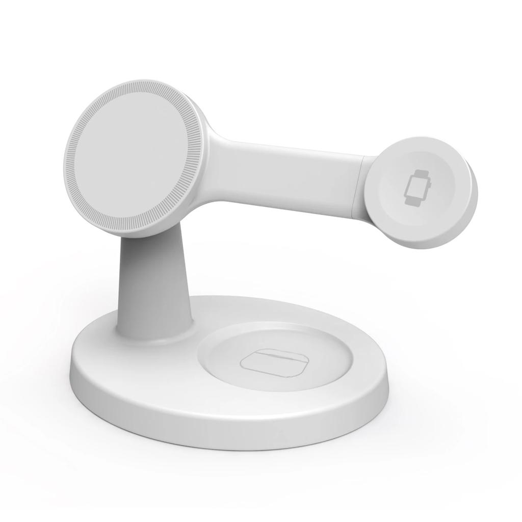 Беспроводная магнитная подставка-зарядка 3 в 1 для Magsafe iPhone 16 15 14 13 Pro Max Apple Watch 9 8 AirPods Pro Станция быстрой зарядки