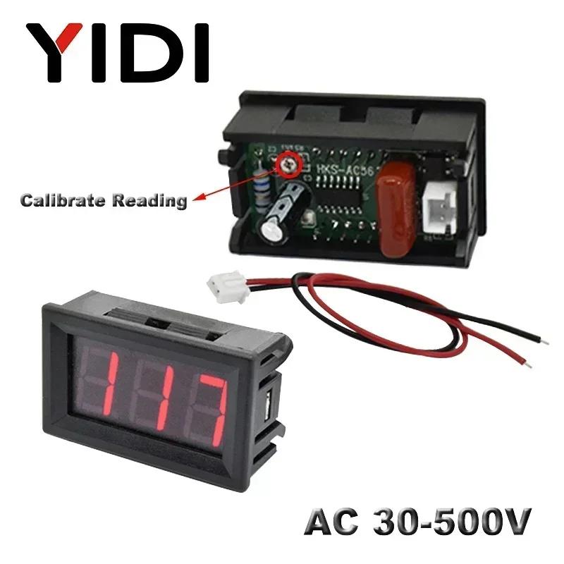 0.56'' Digital LED Display Voltage Meter AC 30-500V AC 10-600V Voltmeter Calibrate Reading DC 3.5-30V DC 0-100V Red Green Blue
