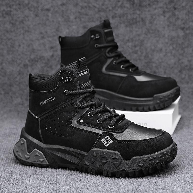 Autumn and Winter New High-top Tooling Men's Shoes Trendy Shoes Men's Martin Boots Retro Casual Short Boots