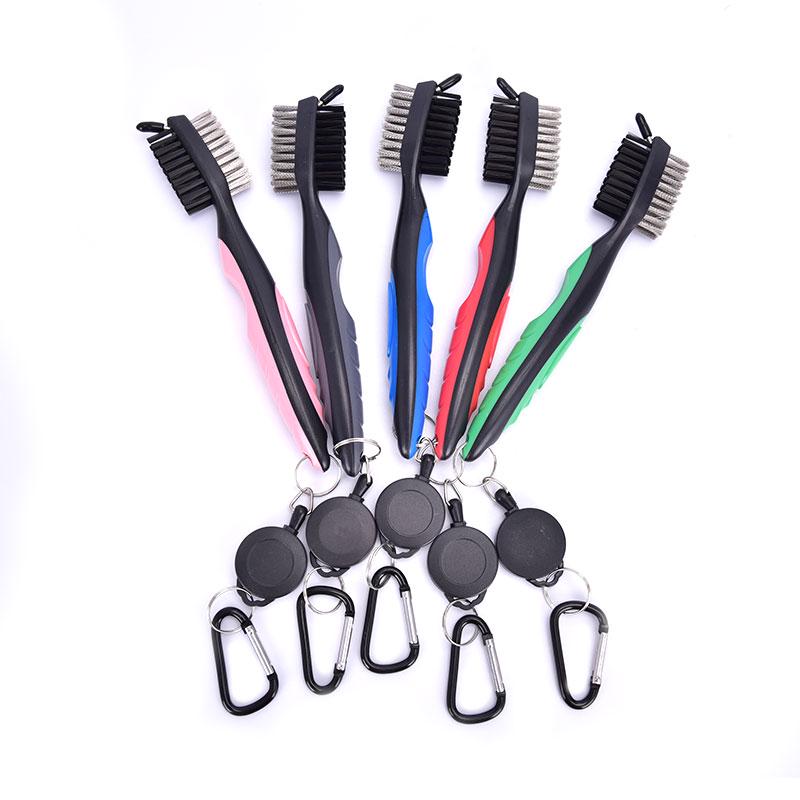 Щетка для гольф-клуба Щетка для чистки канавок Двусторонняя Кит для чистки мячей для гольф-паттера и клина