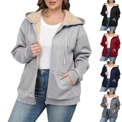 Женская теплая плюшевая толстовка с капюшоном