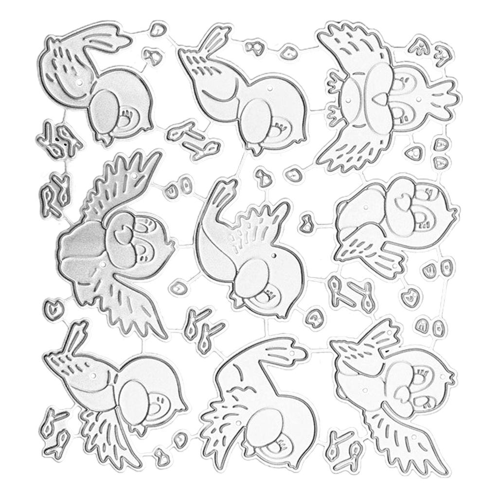 Вырубные штампы для маленьких птиц, металлические высечки с птицами, трафареты для тиснения-для DIY, скрапбукинга, альбома, открытки, украшения для фотосъемки