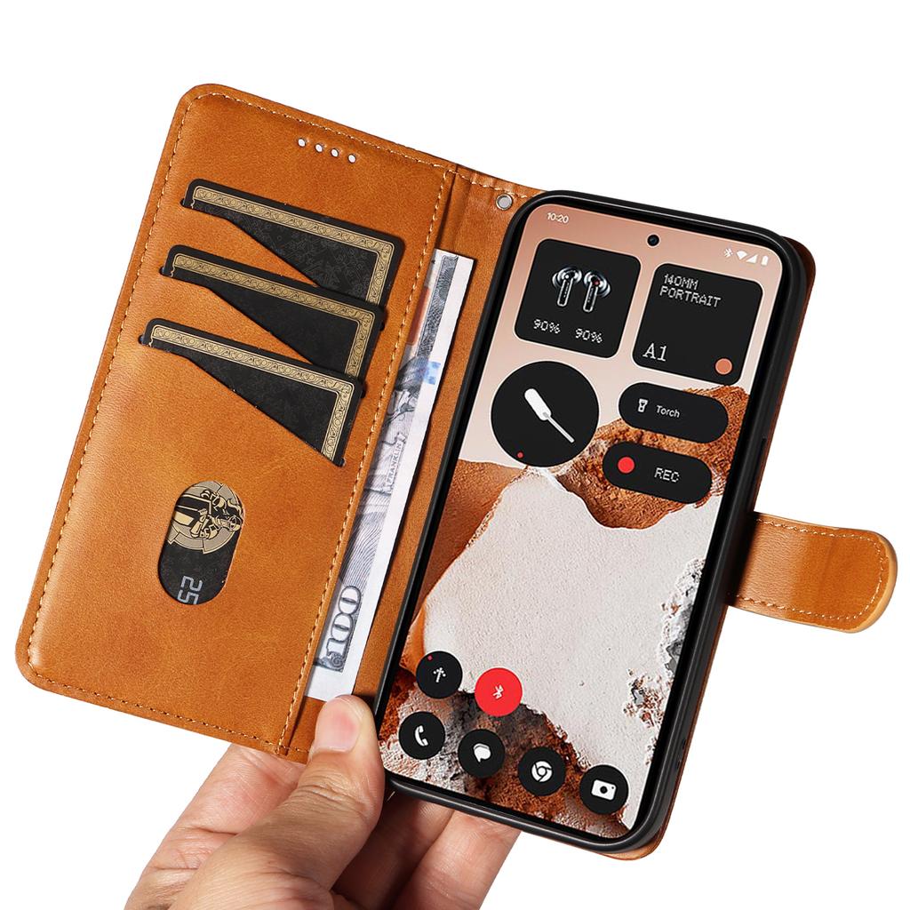 For Nothing CMF Phone 2 Pro Wallet Case T-Shape Lines Leather Phone Cover Stand