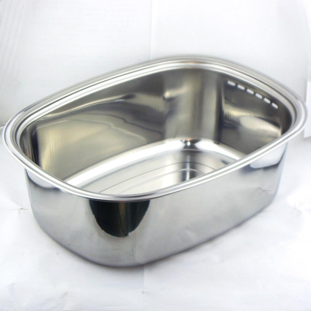 Nagao Tsubame Sanjo Oval X for Stainless Made In Japan Washtub, Shape, 37.5 28.6 Cm, Kitchen, Steel,