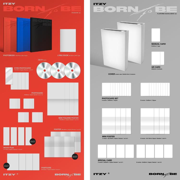 Выберите POB ITZY BORN TO BE Standard/Limited/SET Ver/Platform Album Nemo Ver