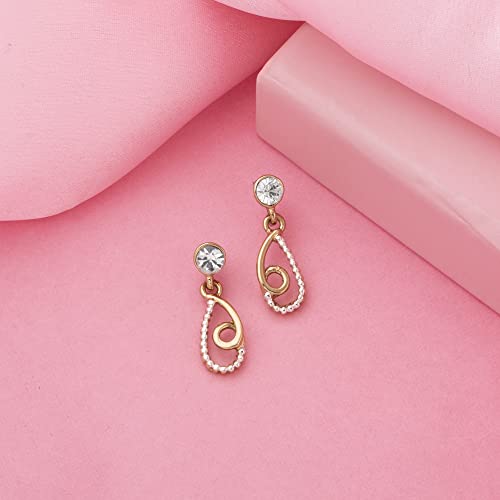 Позолоченные серьги Estele с австрийским кристаллом для девочек и женщин