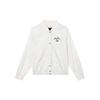 Solid Color Elastic Hem Casual Long Sleeve Jacket Women Jackets Sail-White FN5787-133
