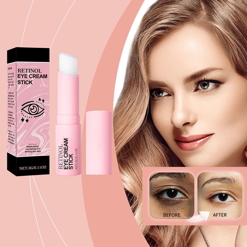 Retinol Eye Cream Stick Reduces Eye Bags, Dark Circles, And Wrinkles, Moisturizes And Tightens The Skin Around The Eyes, And Is Gentle And Delicate.