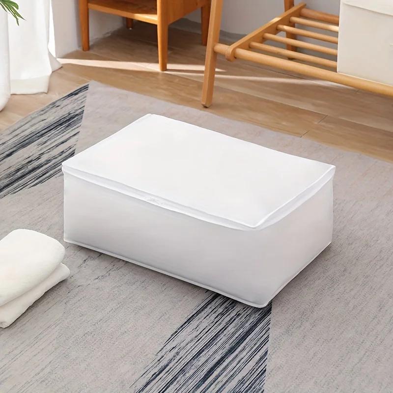 1 шт.-Большая сумка для хранения с крышкой на молнии, контейнер для хранения постельных принадлежностей, одежды, брюк, прочная молния