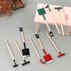 3Pcs 1:12 Dollhouse Miniatures Gardening Shovel Rake Hoes Farm Tool Doll Decor Fairy Garden Accessories Furniture Toys