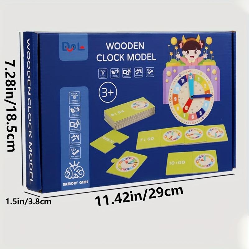 1 комплект, игрушечные часы, карточная игра, обучающие часы Монтессори, развивающая концепция времени, обучающая детская игрушка-часы, игрушка для детского сада, обучающие пособия