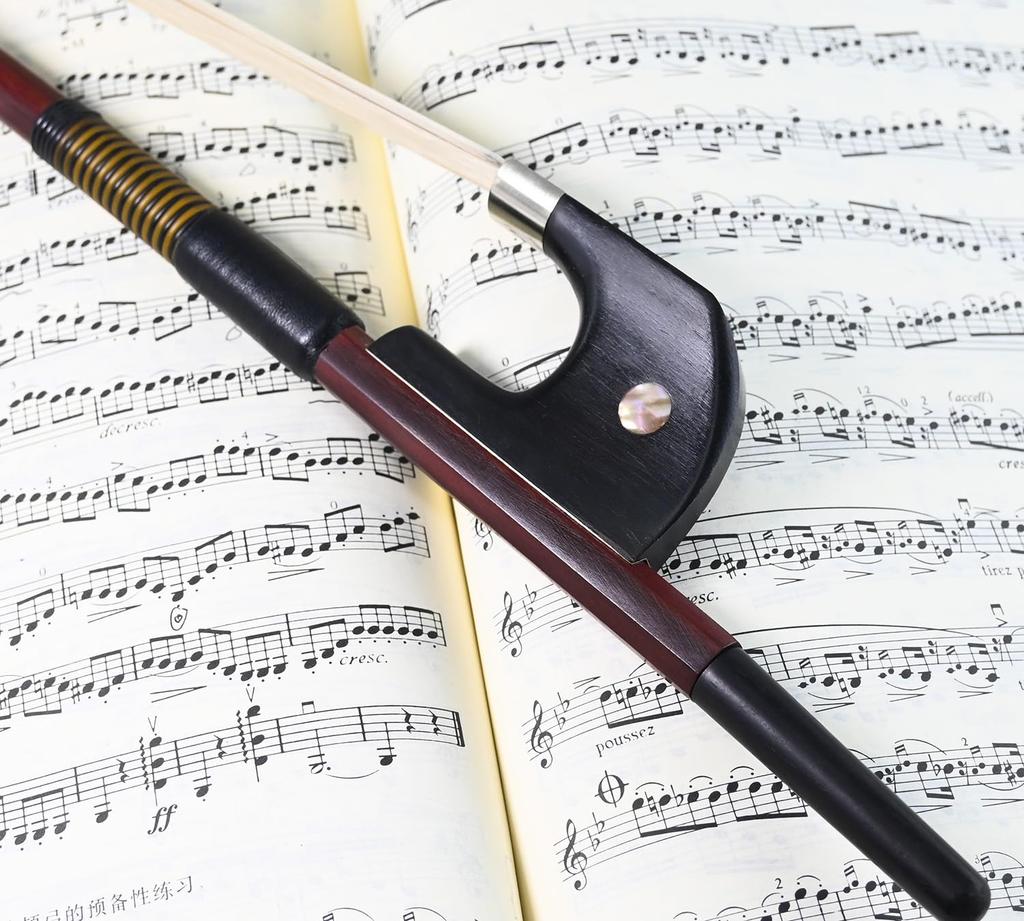 VINGOBOW German Double Bass Bow, Advanced, 12 Size, Pernambuco, Performance