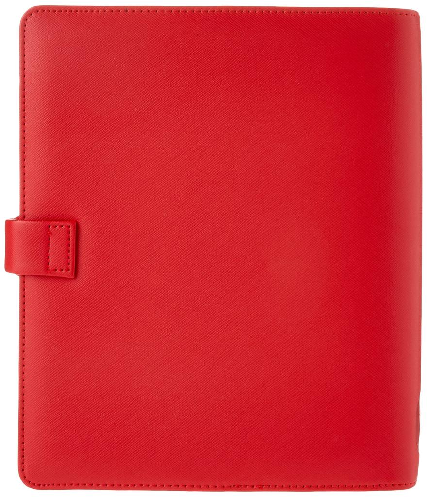 Filofax Saffiano A5 System Organizer, Poppy, 022622, Officially Imported