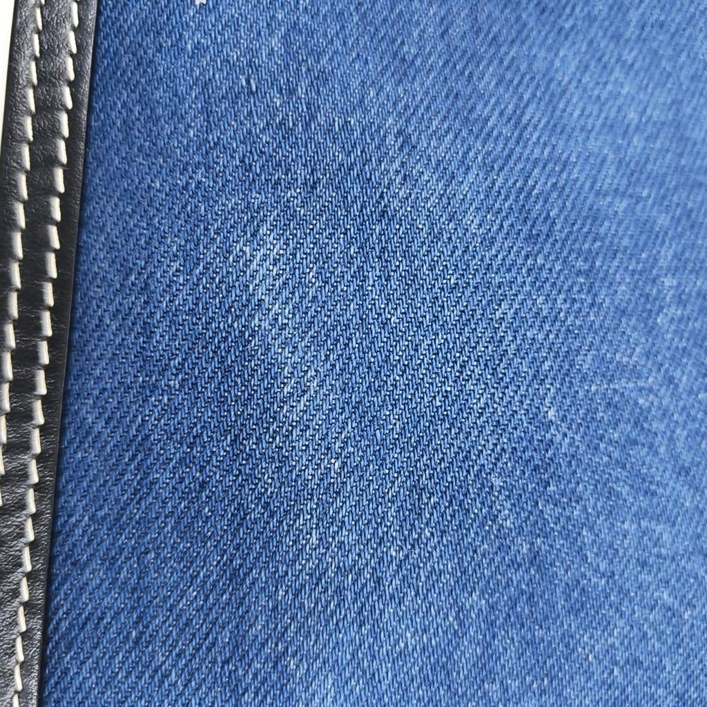 [Pre-Owned] Pocket Bag Logo Pattern Detachable Shoulder Strap Denim And Leather Mini Bag - Very Good #UAQPAM