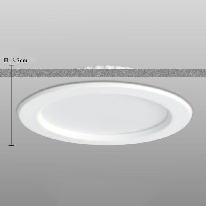 Spot encastrable LED - AIMOONSA - Lot de 6 - Extra plat - 9W (équiv. 72W) - Blanc froid 6500K