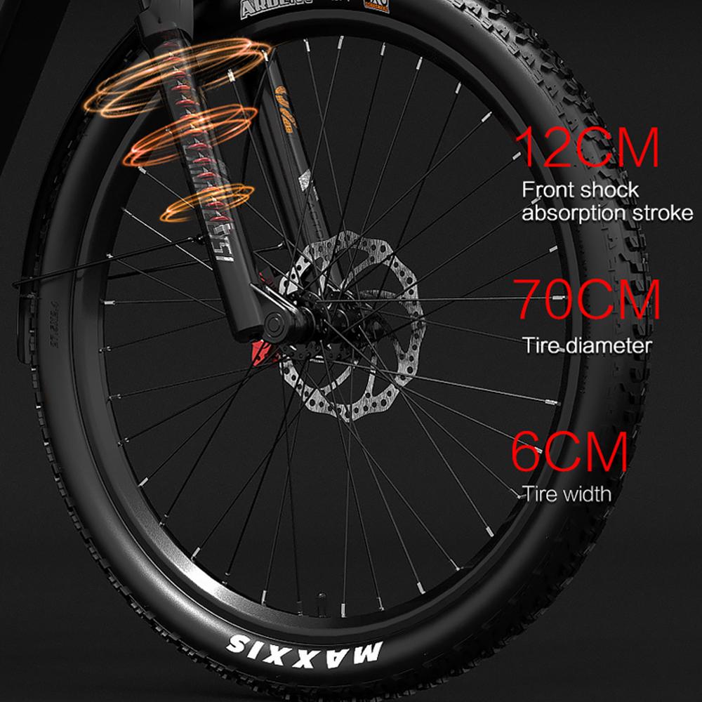 Электровелосипед Lankeleisi 27.5" Мотор 500 Вт Взрослый Ebike 48V 20AH 7 Скоростей Грузоподъемность 150 кг Максимальная скорость 40 км/ч MX600 Pro