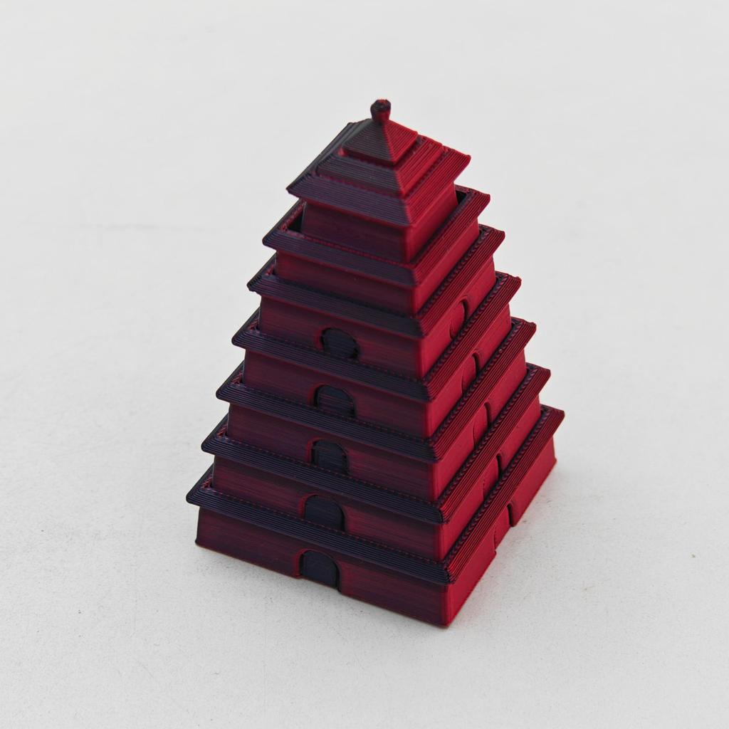 3D Складная Вращающаяся Пагода: Детская игрушка для снятия стресса и модель культурной архитектуры