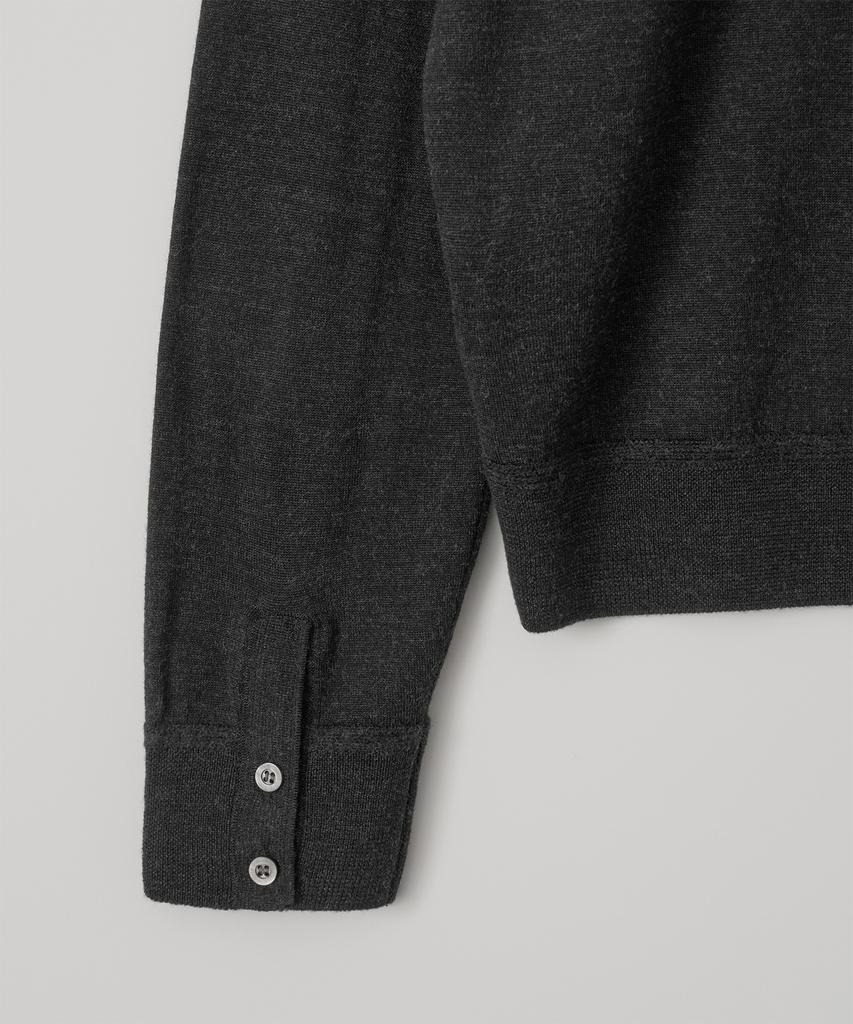 ANOTHER OFFICE Soutien Collar Knit Pullover (Almost Black)