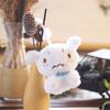 Cute Crayon Shin-shin-speaking White Dog Pendant Plush Toy Doll Bag Hanging Keychain Rag Doll