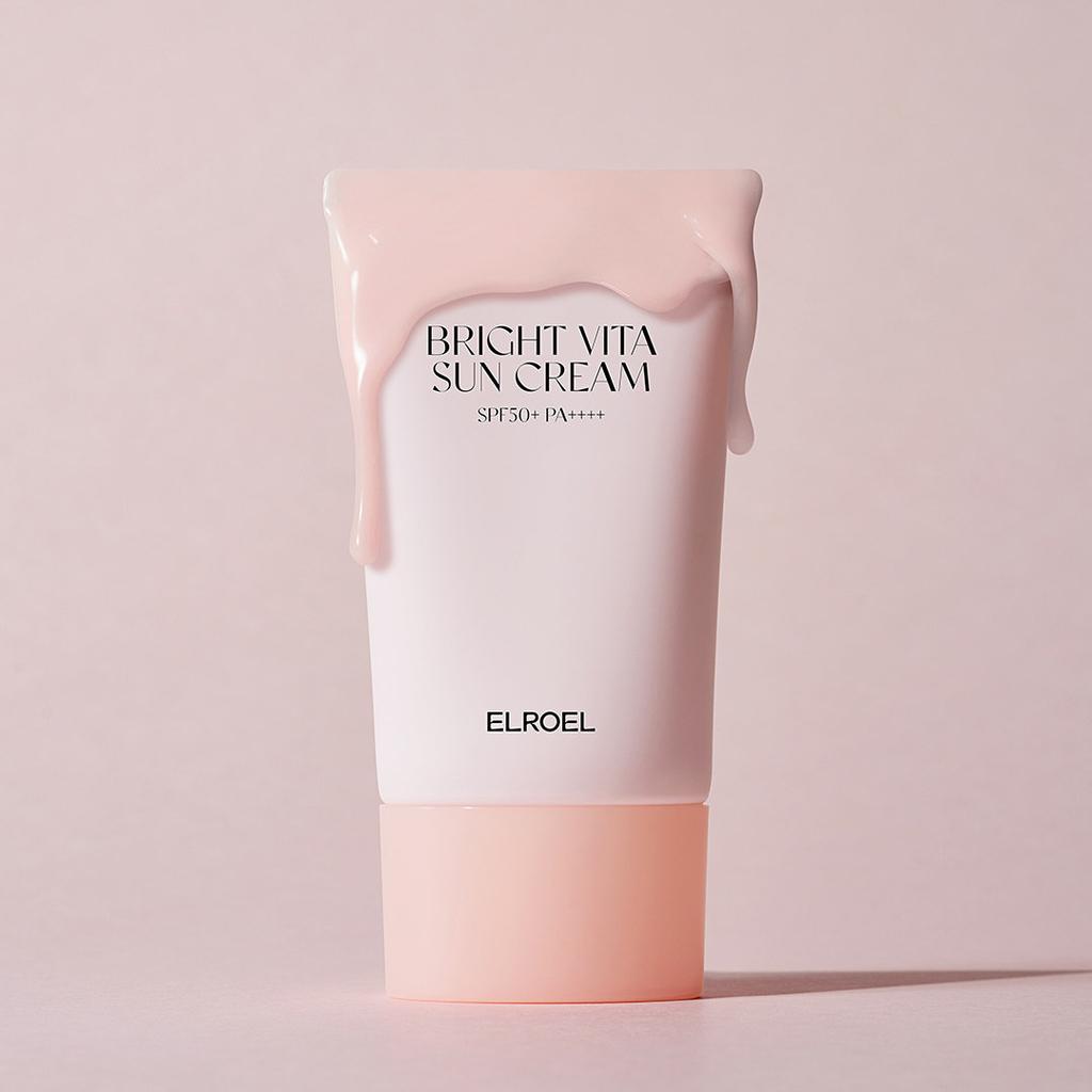ELROEL Крем солнцезащитный Bright Vita / Barrier Defence SPF50+ PA++++/ Увлажняющий, Корейская косметика, Kbeauty
