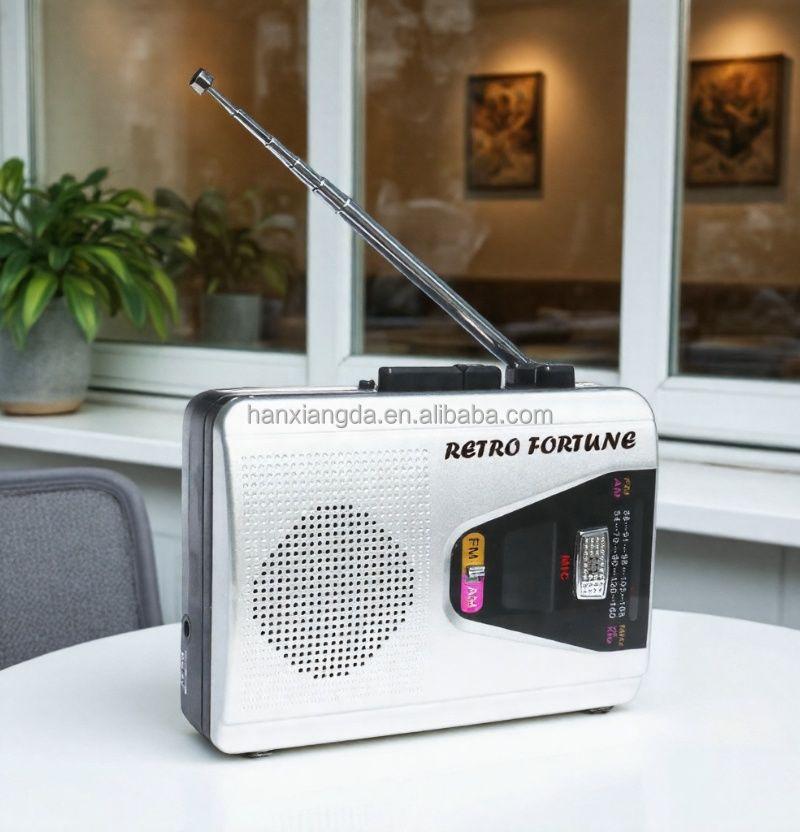 РЕТРО FROTUEN Бренд Автоматический реверсивный кассетный плеер Walkman AM/FM Радио Плеер для кассет с динамиком Питание от адаптера постоянного тока Встроенный микрофон
