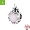 Pink Love Castle DIY Retro 925 Silver Beaded Accessories SCC2207