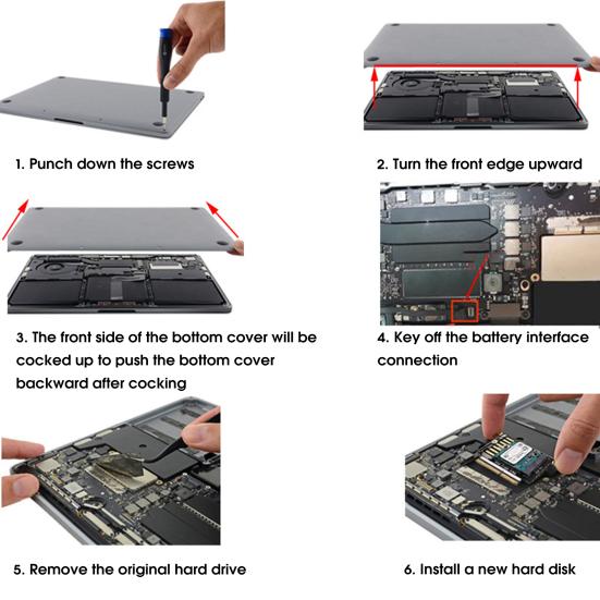 SSD Adapter Card 2017 A1708 SSD for MacBook Pro 2016 To NGFF M.2 MKey