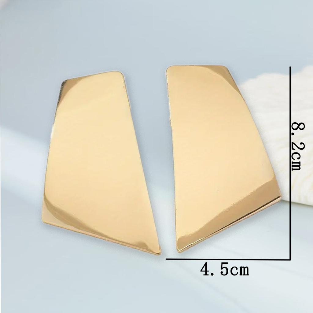 Простые металлические геометрические серьги-гвоздики, трендовые украшения в стиле INS