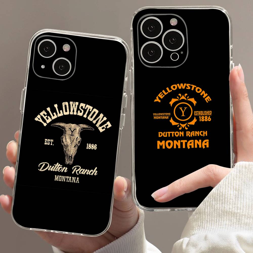 Popular Y-Yellowstone D-Dutton R-Ranch For iPhone 17 16 15 14 13 12 Mini 11 Pro Max Transparent Case
