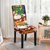 Non-Slip Elastic Dining Chair Slipcovers Trendy Cute Santa Snowman Chair Covers Christmas Atmosphere Decoration