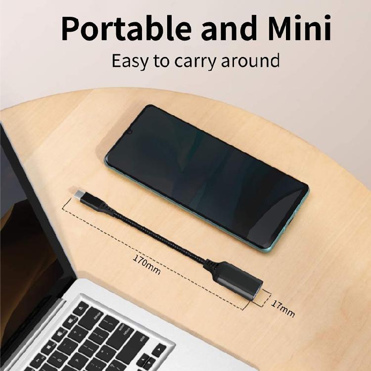 OTG-кабель USB Type C, Type C (папа) на USB 3.0 (мама), конвертер быстрой зарядки USB