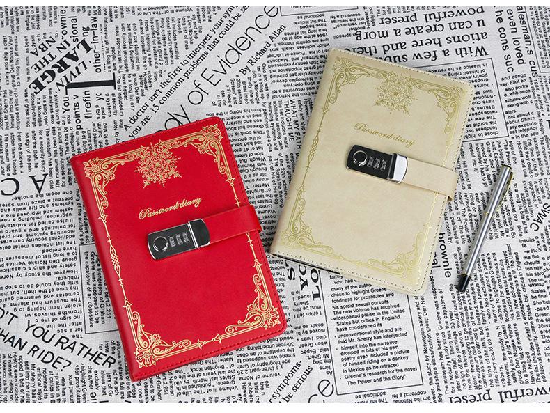 Европейский ретро-дневник на холсте: Записная книжка с безопасным паролем для студентов