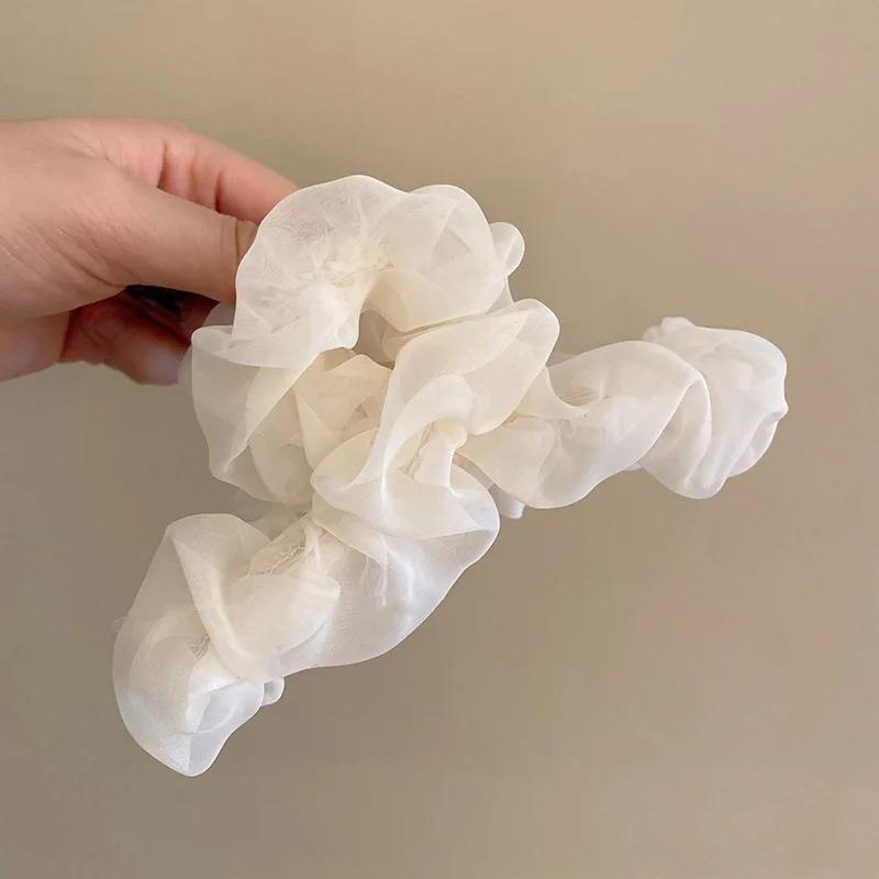 Сетчатая плиссированная заколка для волос для женщин, корейская простая элегантная темпераментная заколка в виде акулы, заколка для волос для девочек, новый головной убор, аксессуар для волос во французском стиле, заколка в виде акулы