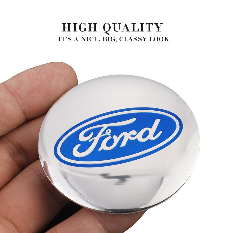 4Pcs 56mm Car Emblem Auto Wheel Center Hub Caps Decal Accessor For Ford Focus Fiesta Puma Ranger Kuga MK7 MAX F150 Mondeo Escape HNQJR1