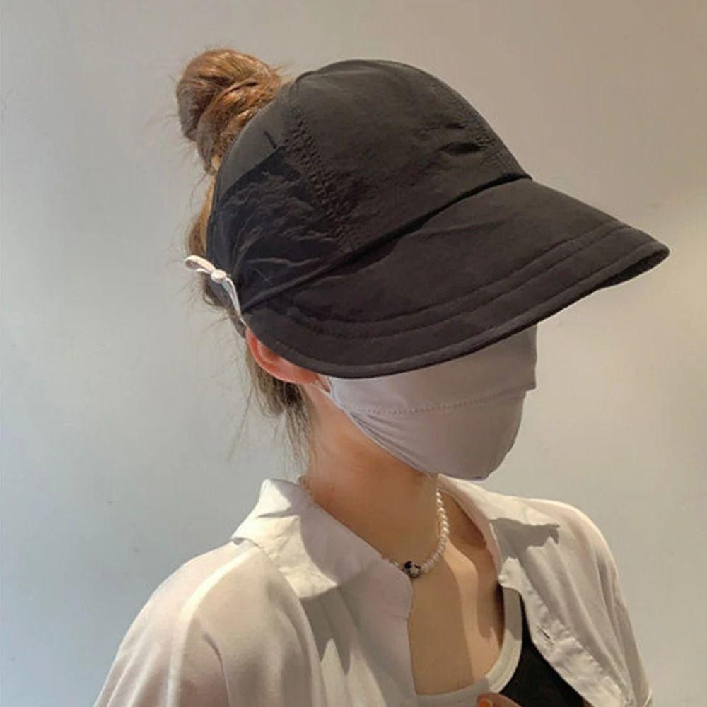 New Fashion Wide Brim Sun Hat Anti-UV Women Foldable Fishing Hat Adjustable Pocket Design Sunscreen Baseball Cap