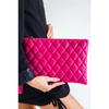Стеганая женская сумка Paris цвета фуксии
