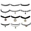 Korean Style Lace Choker Necklace Set: Clavicle Chains & Neck Straps