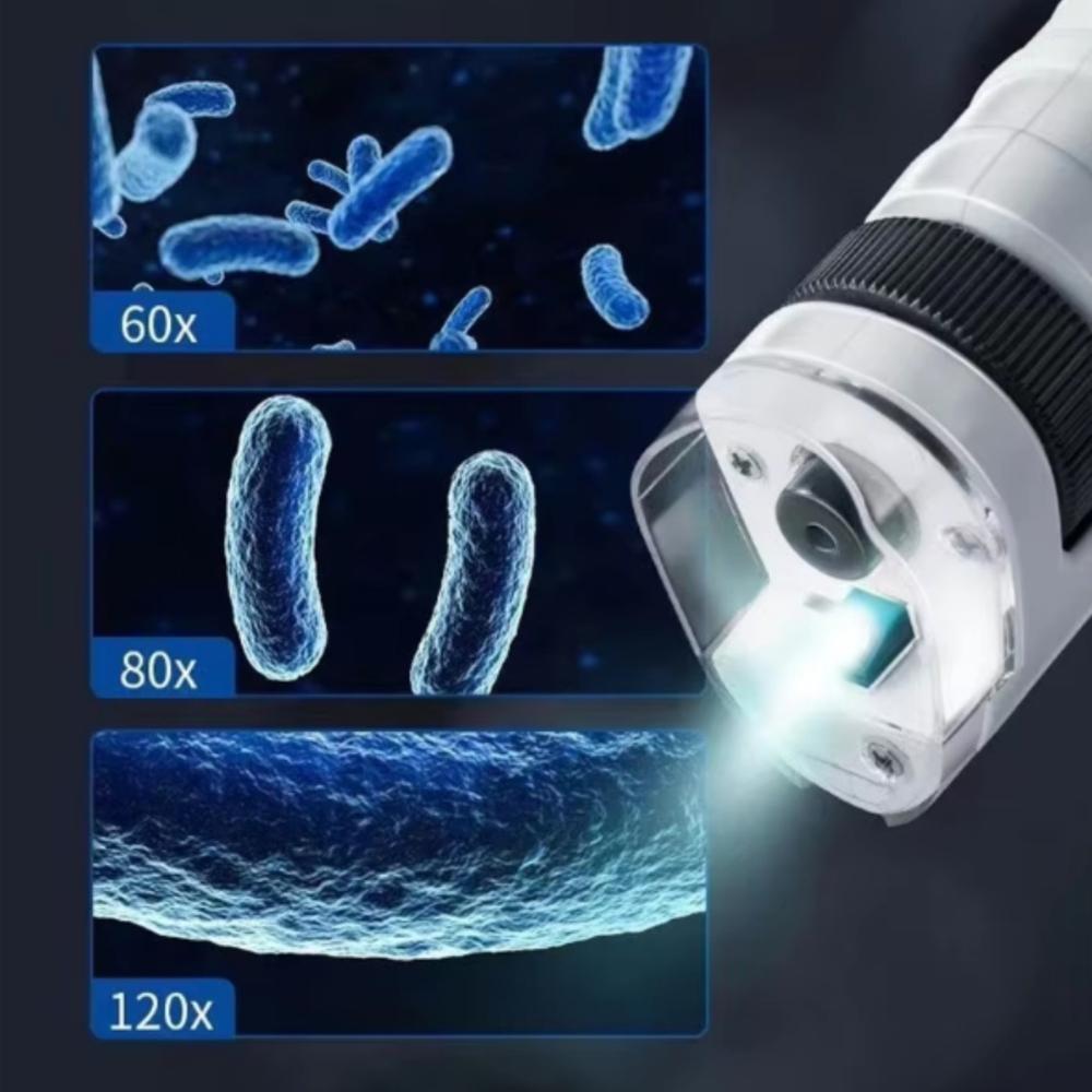 Mini Pocket Microscope Portable Educational Toy for Kids Gift
