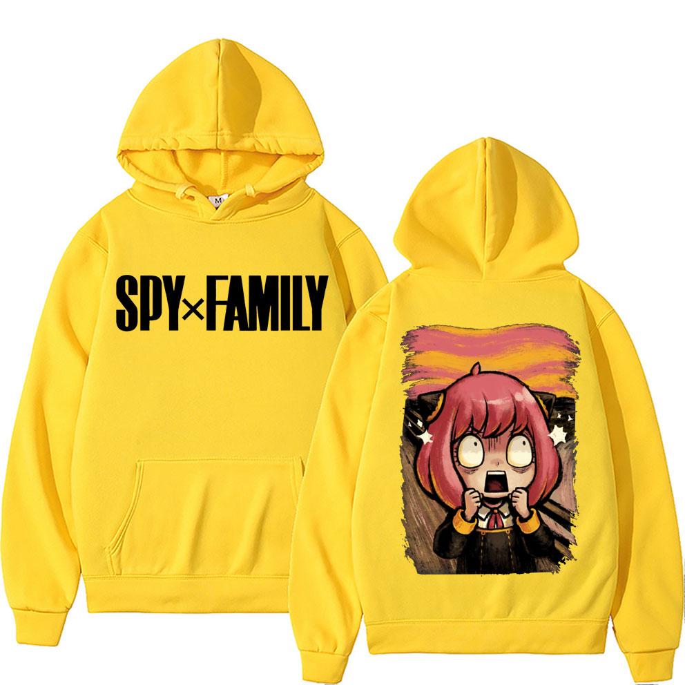 Японское аниме Spy X Family Anya Forger Толстовка с графическим принтом Harajuku Уличная одежда унисекс Женская одежда Unisexga Толстовка большого размера