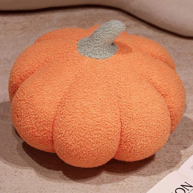 Pumpkin Shaped Stylish Plush Pillow For Sofa Decor With Fluffy Filling Cotton