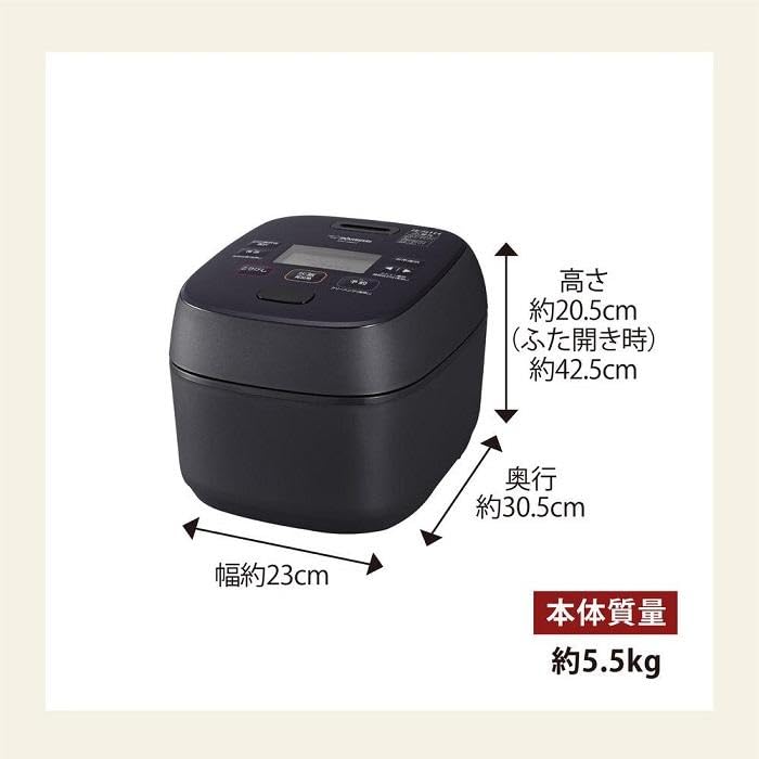 Рисоварка Zojirushi, скороварка IH, небольшая емкость, компактная, 4 чашки, цвет черный синевато-серый NW-MB07-BZ