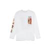Li Ning Sports Basketball Series Logo Print Loose Long Sleeve T-Shirt Men Tops White AHSR917-1