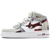 Air Force 1 '07 Air Force 1 Нескользящие Устойчивые к истиранию Средняя высота Кеды для скейтборда Мужские Серый Красный Белый CW2289-111(Команда131-)