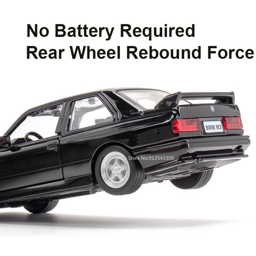 1/36 BMW M3 1987 литые игрушки модель автомобиля металлические литые игрушечные транспортные средства подлинные изысканный интерьер инерционный 2 двери открываются детский подарок