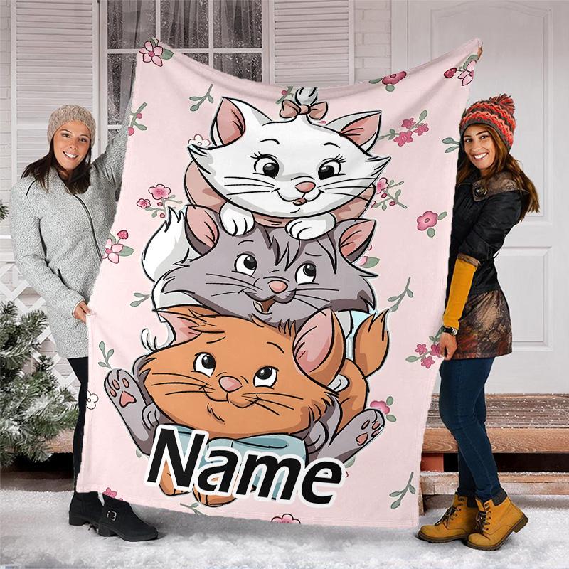 Customizable Marie Throw Blanket – Personalized Name, All-Season Cozy Snug Blanket, Machine Washable, Personalized Blanket