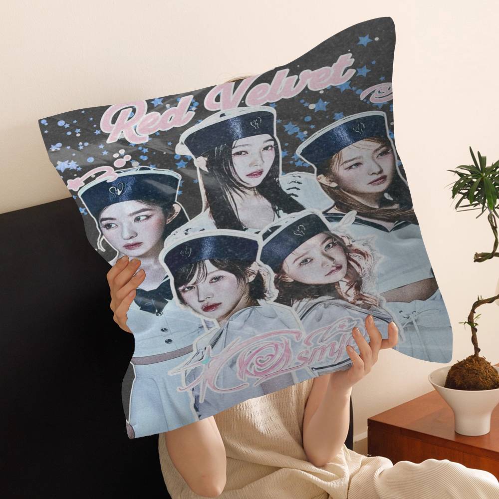 Popular Kpop RRed VVelvet Cushion Cover Car Throw Pillow Case For Sofa Car Christmas Gift xcm xcm