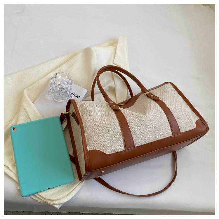 Модная женская холщовая сумка-тоут через плечо 2024 - Стильная, большой вместимости для поездок на работу