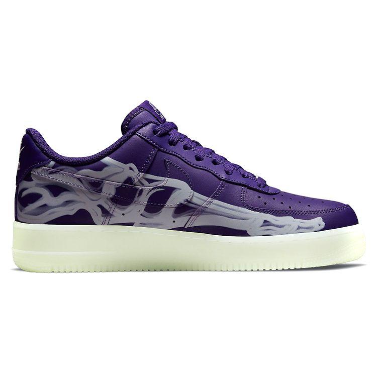 Nike Air Force 1 Low Purple Skeleton Unisex Sneakers Court-Purple White CU8067-500