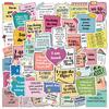 10/50pcs Cartoon Self-affirmation Positive Stickers Flower Plant Sticker Pack for Watercup Laptop Scrapbook Notebook Diary Stickers